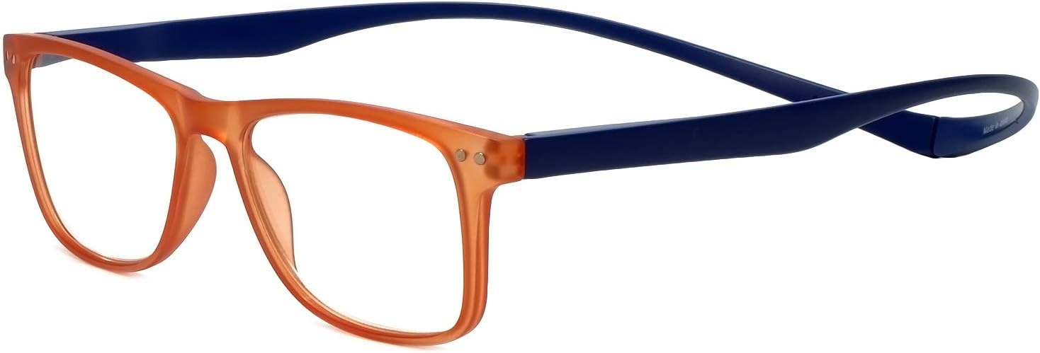MagzAstoria Classic Square Reading Glasses Men/Women One Power Readers Neck Hanging Magnetic Snap It Rear Connecting Frame