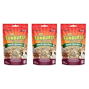 Higgins 3 Pack of Herb Garden Treats, 3 Ounces Each, Gourmet Natural Rewards for All Small Animals