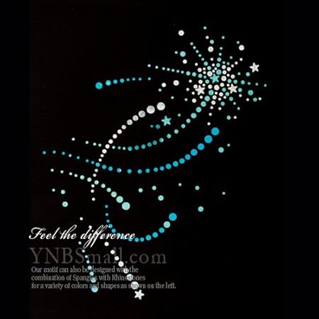 Amazon スパングル スパンコールモチーフ 彗星 アイロン接着可 llサイズ tシャツデコにピッタリ ラインストーン 通販