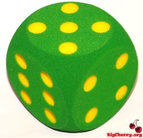 Big Cherry Giant Dice! One 16cm (160mm) Giant Foam Die, in Green by BigCherry