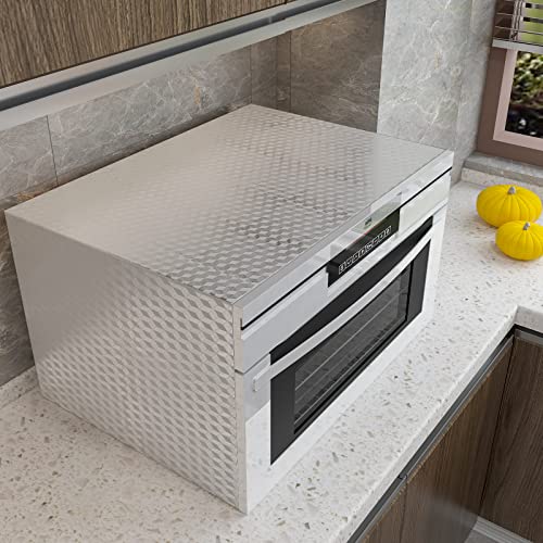 Cre8Tive Silver Stainless Steel Contact Paper Peel And Stick 12"X354" Self Adhesive Metallic Wallpaper Heat Resistant Waterproof Oil Proof Aluminum Foil Wallpaper For Kitchen Appliances Backsplash #TOP6