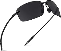 Vista 25 de JULI - Lentes de sol deportivos para hombres y mujeres, marco sin montura Tr90 para correr, pesca, golf, surf, conducción, MJ8009