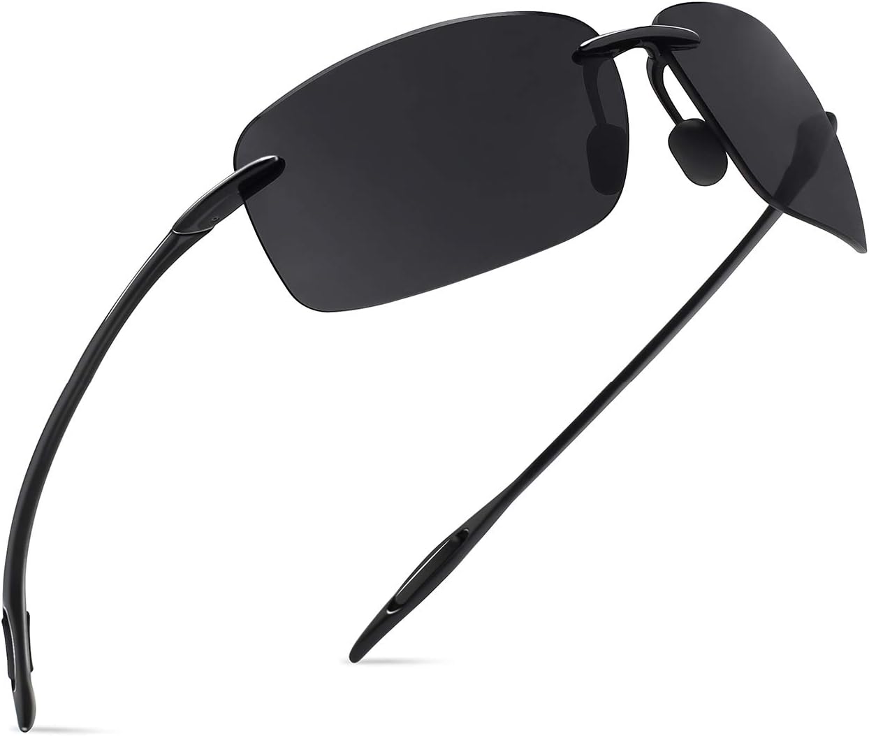 JULI Sports Sunglasses for Men Women Tr90 Rimless Frame for Running Fishing Golf Surf Driving Cycling Lifestyle MJ8008