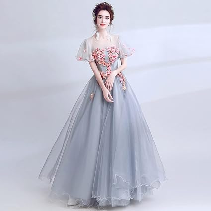 CIDCIJN Vestito Cinese - Elegante Donna Abito da Sera Plus Size Appliques Abito  da Sera Lungo Principessa Abiti da Festa Illusione Formale Tulle Feste  Adatte : Amazon.it: Abbigliamento