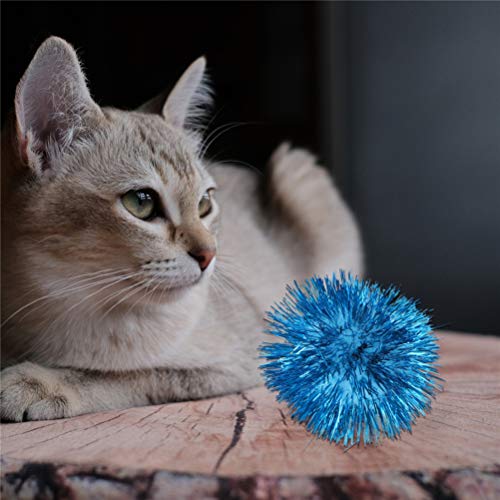 POPETPOP 5Cm Engraçado da Arranhadura Do Gato Brinquedo Bola Gatinho Brinquedos Bolas Sparkle Sortid
