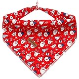 Lionheart glory Christmas Dog Bandana Dog Kerchief 1 Pack Washable Soft Dog Scarf, Square Adjustable
