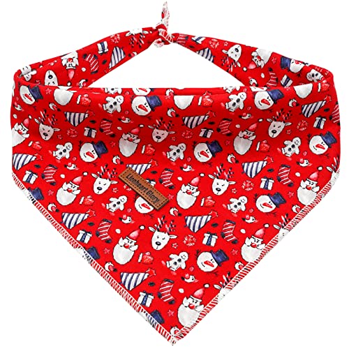 Lionheart Glory Christmas Dog Bandana Dog Kerchief 1 Pack Washable Soft Dog Scarf, Square Adjustable Girl Or Boy Dog Bandanas For Medium Large Dogs #TOP19