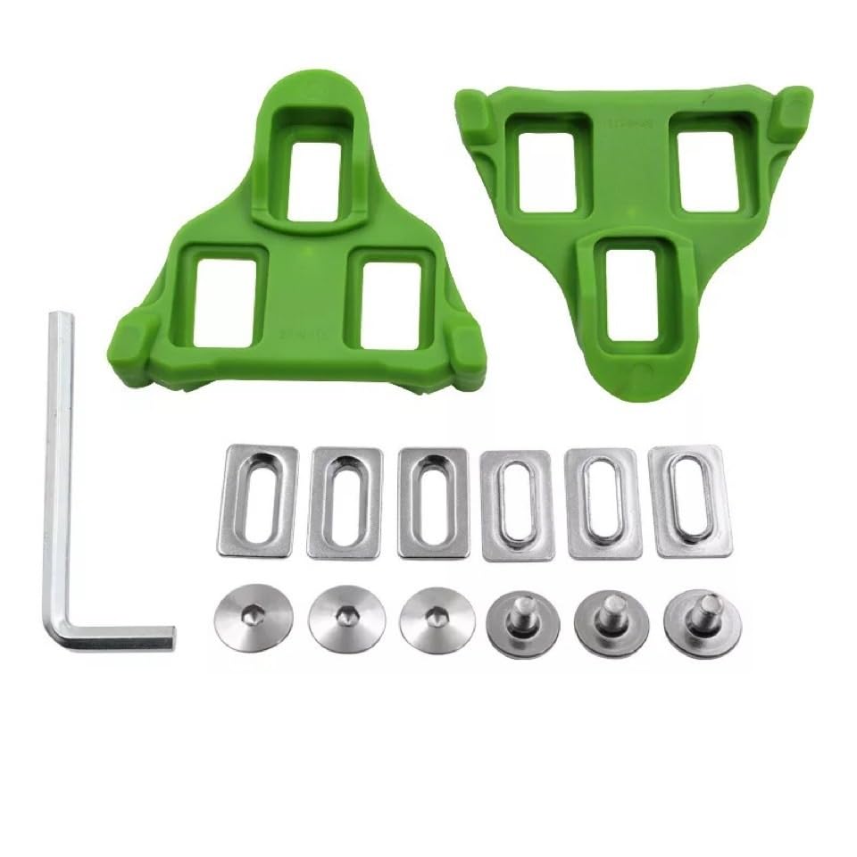Calas SPD Compatibles, Kit Calas 2 Agujeros para Zapatillas Ciclismo MTB e Indoor Cycling, 0° 2° 6°, Recambio Antideslizante