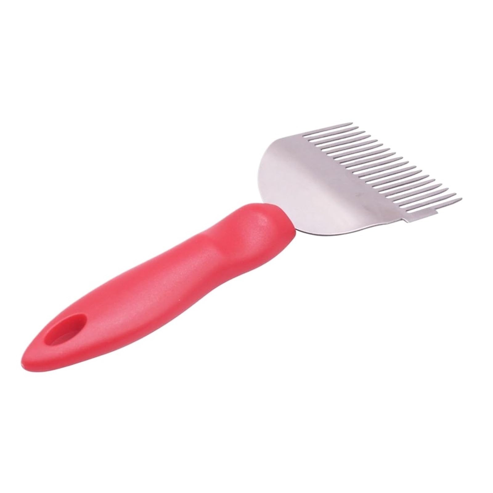 Lot de 10 fourchettes à désoperculer avec manche en plastique, fourchette miel multi-coupe, coupe-aiguille, capsuleuse, outils d'apiculture, acier inoxydable Aide-apiculteur(Rot)