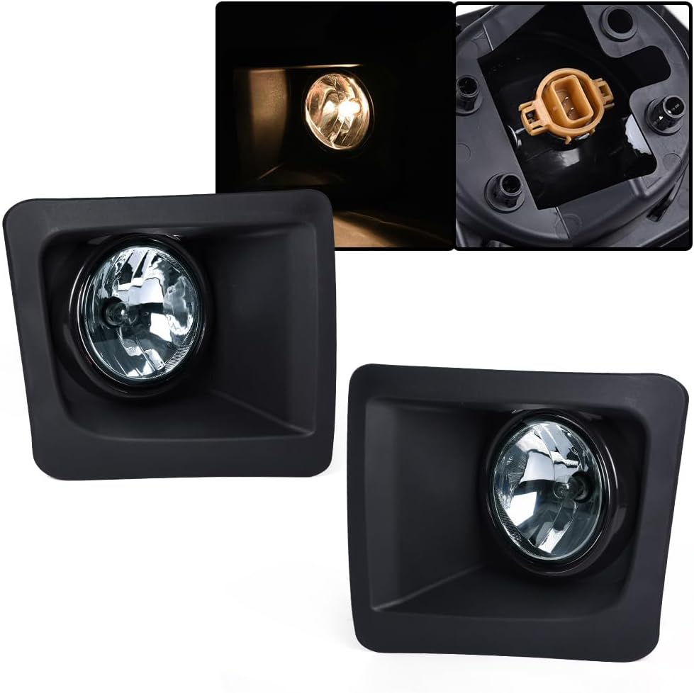 ALLGOOD Fog Lights w/Bulbs, Compatible with GMC Sierra 1500 2014-2015, Smoky Lens Front Bumper Driving Fog Lights Lamps 1Pair
