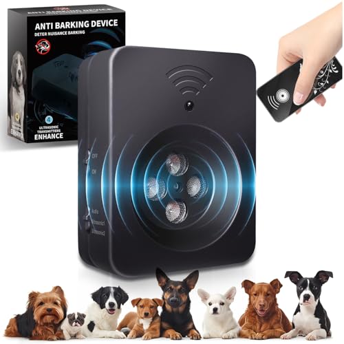 Anti Barking Device for Dogs-Ultra Sonic Dog Bark Deterrent Devices Long Range 50ft | Ultimate Ultrasonic Bark Control Device for Dogs | 3 Modes Ultrasonic Bark Box，Silencer Dog Barking Indoor/Outdoor