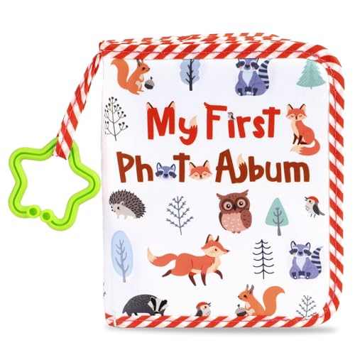Image of 's My First Family Album Soft Photo Cloth Book Animal My First Book of Photos Memory Album Gift Holds 4x6 Pictures for Babies Newborn & Shower