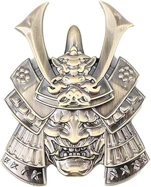 3D Skull Emblem Japanese Style Samurai Metal Car Sticker