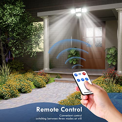 Hellymoon Solar Outdoor Security Lights, 3000Lm Floodlights Motion Sensor Lights With 270° Adjustable 4 Heads, Ip65 Waterproof, Solar Outdoor Lights Wall Light For Yard Garden Pathway (2 Packs) #TOP4