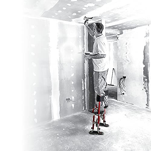 Metaltech I-BMDS2440 BuildMan Grade 24-in. to 40-in. Drywall Stilts 2-Pack, Anodized Aluminum Stilts for Adults, Drywall Tools for Home Improvement, Paint Stilts with Anti-Fatigue Comfort Straps