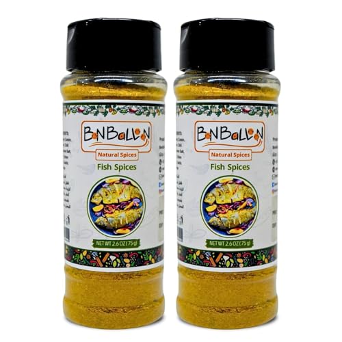 Natural Spices Fish Spice Blend Mixs Powder Mix Crispy Fry Grilled Grill Fried Baharat Premium Egyptian Seasoning Grilling Cooking Herbs Egypt Herb Halal (2 Pack = 5.29 oz / 150 gm) بهارات سمك حلال