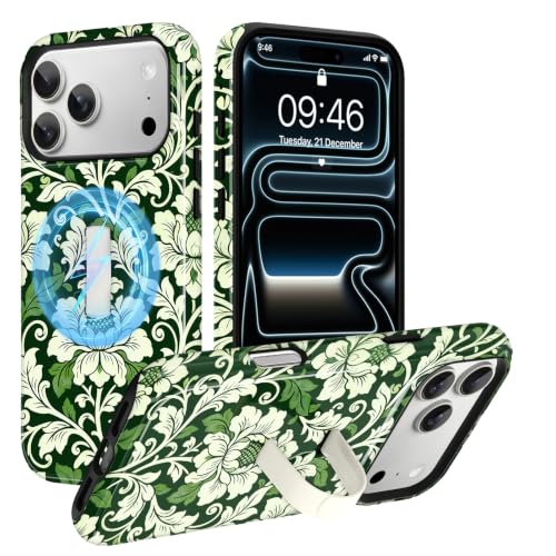 Coque antichoc iPhone 17 Pro fleurie pour éviter les chutes avec dragonne