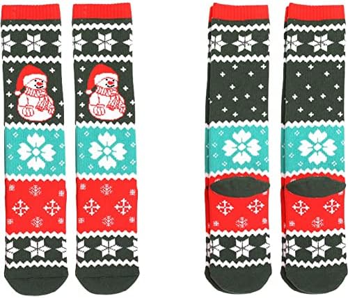 Luxylei Winter Ski Socks 2 Pairs Non-slip Cuff High Elastic Keep Warm Thermal Socks Soft Comfor Thick Snow Socks for Kids Boy Girl
