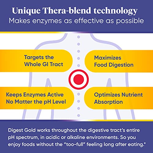 Enzymedica Digest Gold + Atpro, Maximum Strength Enzyme Formula, Prevents Bloating And Gas, 14 Key Enzymes Including Amylase, Protease, Lipase And Lactase, 45 Capsules #TOP2