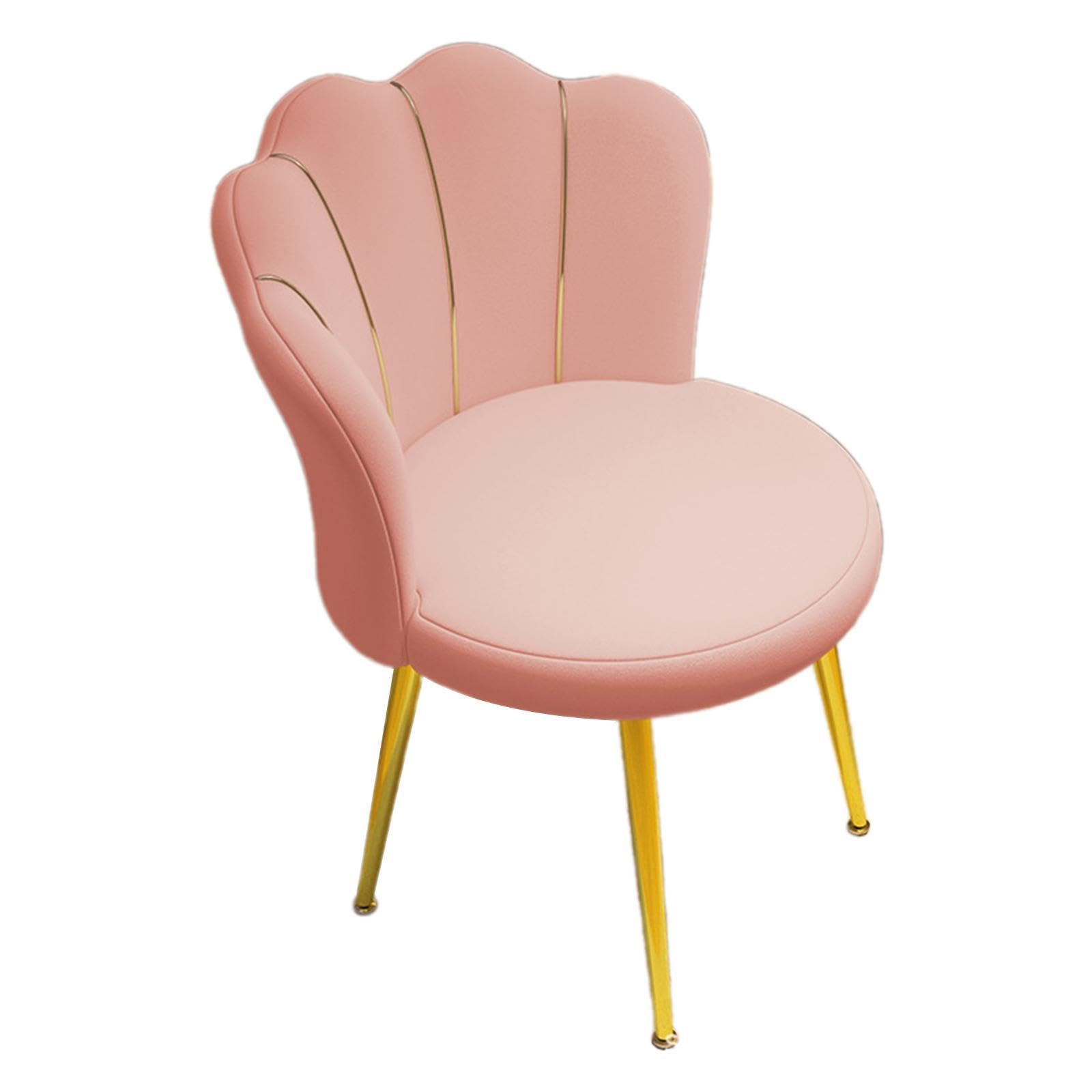 Vanity Chair Soft Modern Side Chair with Metal Legs for Cafe Lounge Bedroom Pink|Home & Garden| Furniture| Chairs-image-31