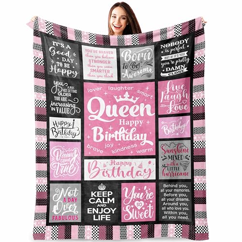 80th Birthday Gifts for Women, Birthday Gift for 80 Year Old Woman, Best Gifts for 80th Birthday Decorations for Women, Gifts for 80 Year Old Woman Throw Blanket 60"x50"