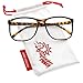 grinderPUNCH Tortoise Large Nerdy Thin Plastic Frame Clear Lens Eye Glasses