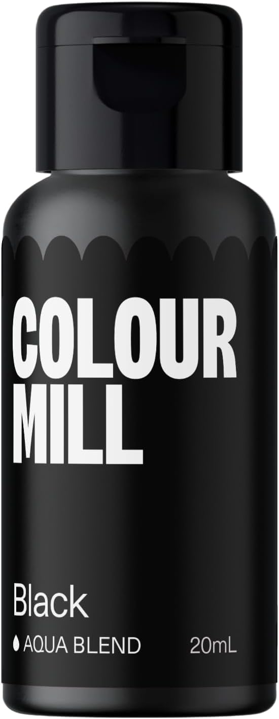 Colour Mill Aqua Blend Water-Based Food Coloring, 20 Milliliters Black