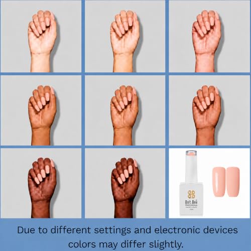 Image of BOLT BEE 15ML Gel Nail Polish 1Pc Clear Pink Glitter Nail Polish Soak Off UV LED Nail Gel Polish Nail Art Starter Manicure Salon DIY at Home, 0.5 OZ (1) (130)
