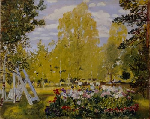 Cuadro sobre lienzo de Kustodiev con acabado artístico premium de 60x90cm
