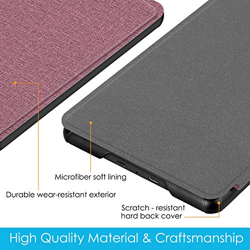 Image of Fintie Slimshell Case for 6 inch Kindle Paperwhite (10th Generation, 2018 Release) - Premium Lightweight PU Leather Cover with Auto Sleep /Wake for Amazon Kindle Paperwhite E-Reader, Plum
