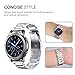 V-MORO Metal Strap Compatible with Galaxy Watch 46mm(2019) Band/Galaxy Watch 3 45mm Bands Men Silver Solid Stainless Steel Replacement for Samsung Galaxy Watch 46mm(2019)/Gear S3/Galaxy Watch3 45mm