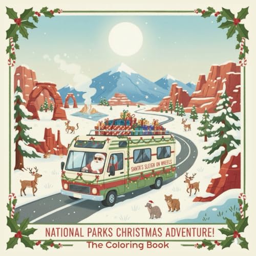 National Parks Christmas Adventure: The coloring book. Travel the Nation in the RV for Christmas with these fun pages. Coloring Book for Anyone Easy ... Views, Festive Wildlife. (RV travel series) image 2