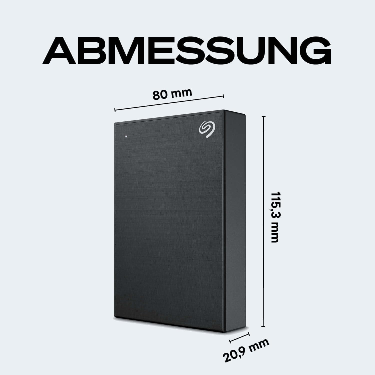 Seagate One Touch 4TB tragbare externe Festplatte, USB 3.0, Space Gray, Hardwareverschlüsselung mit Kennwortzugriff