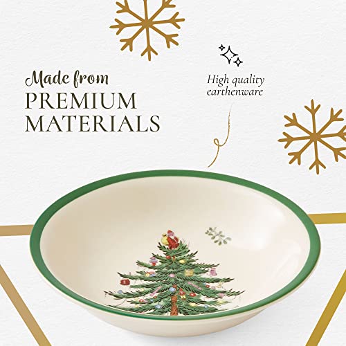 Spode Christmas Tree Earthenware Cereal/Oatmeal Bowl, Set Of 4, 12 Ounces #TOP3