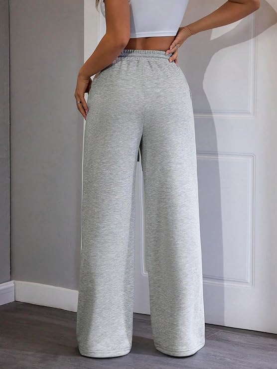 Image of Women's and Girl's Baggy Track Pants, Baggy Streetwear, Cotton Track Pants, Elastic Waist & Relaxed Fit Bottoms
