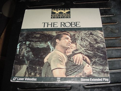 Laserdisc THE ROBE with Richard Burton, Jean Simmons, Victor Mature, Micheal Rennie, And Dean Jagger. 134 Minutes 2 Disc set. Special Widescreen Edition.
