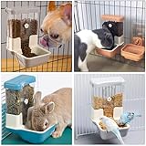 TOKAYIFE Automatic Pet Feeder, 800ml Adjustable Outlet Food Dispenser Power-Free for Small Animal Cage Crate Hutch Rabbit Cat Puppy Guinea Pig Chinchilla Bird Hamster (Grey) - Image 5