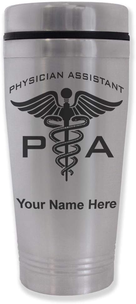 LaserGram 16oz Commuter Mug, PA Physician Assistant, Personalized Engraving Included