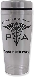 LaserGram 16oz Commuter Mug, PA Physician Assistant, Personalized Engraving Included