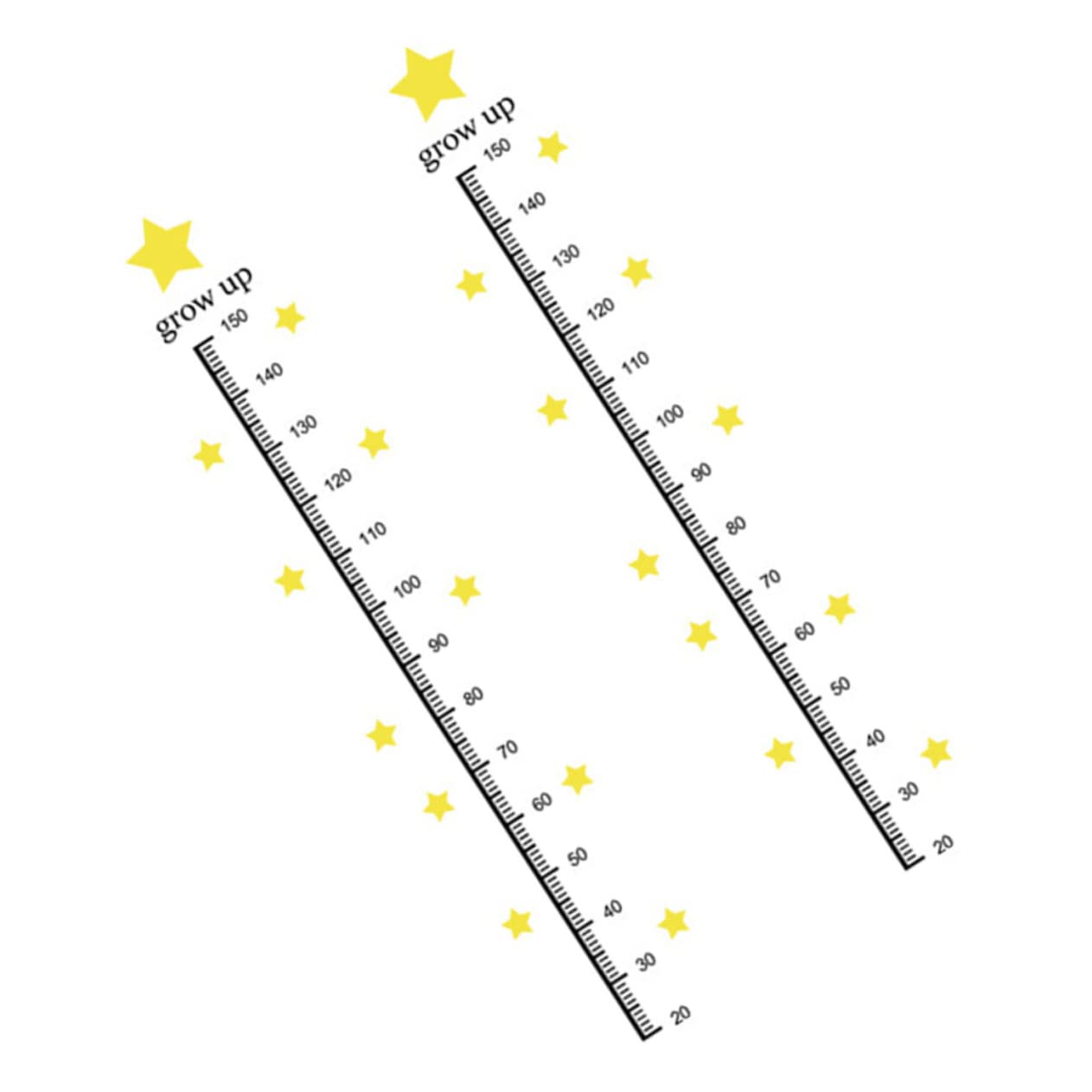 CIMAXIC Vinyl Height Wall Sticker Children's Room Decor Star Design Growth Chart for Kids