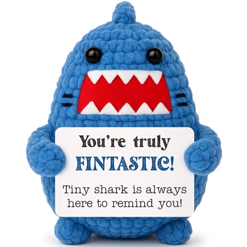 Positive Crochet Animals Shark Week Gifts White Elephant Gifts for Adults