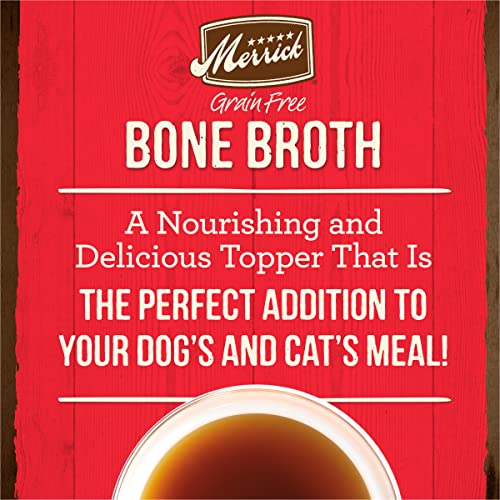 Merrick Grain Free Beef Bone Broth, Dog Food Topper - (1) 7 Oz. Pouch #TOP28