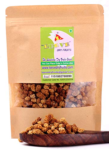 Image of LEEVE Dried Mulberries 200g | Natural Sun Dried Shahtoot | Rich in Iron & Antioxidants | Healthy Snack | No Added Sugar | Dry Fruit Snack for Immunity & Energy