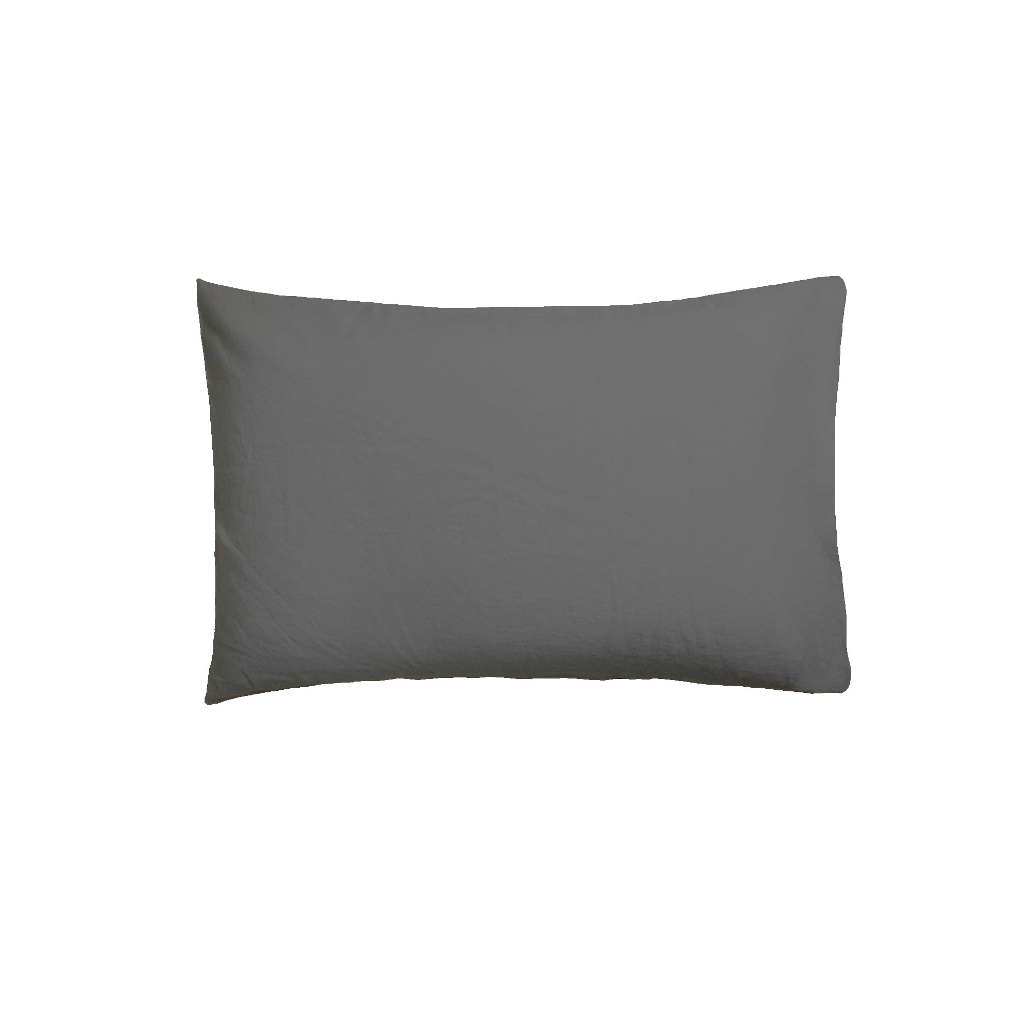 Taie d'oreiller gris graphite 45 x 110 cm en coton 200 fils Ethere Maison