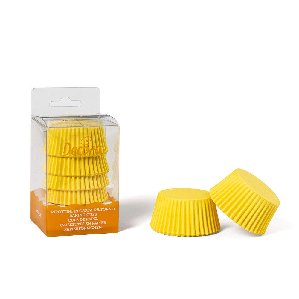 DECORA 0339703 75 Yellow Baking Cups 50 X 32 MM