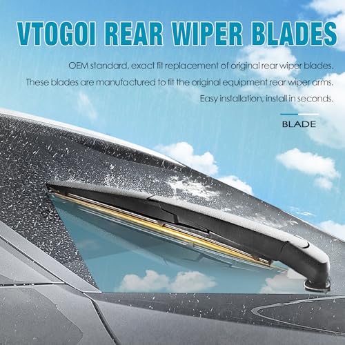Image of VTOGOI Original Factory Quality Rear Windshield Wiper Blades Replacement For Land Rover Range Rover 2016-2023,Land Rover Range Rover Sport 2016-2023,Easy To Install 15 inch(Pack of 1)