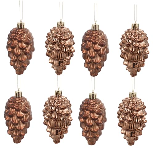 Gatuida 8 Stück Tannenzapfen Weihnachtsbaumanhänger Kunststoff...
