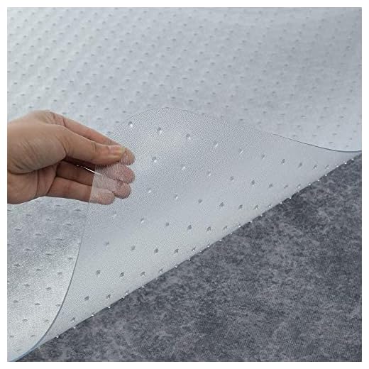 CrazyMat Office Chair Mat for Carpeted Floor with Lip for Home & Office - Premium Polycarbonate Studded Standard Low Pile Carpet Desk Computer Thin Chair Mats