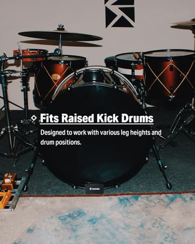 Donner Bass Drum Anchor, Kick Drum Stopper, Anti-Slip Drum Accessory, Works on Drum Rugs, Mats, Carpets, Floor, Portable Drum Stabilizer, Lightweight, Black - image 5