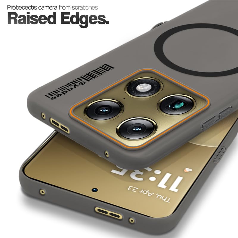 Image of Mr. Case Back Cover for Motorola Signature Sleek Frosted Translucent Back with Wireless Charging Support | Anti-Scratch Shockproof Phone Case - Black